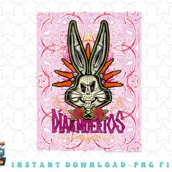 looney tunes dia de los muertos bugs bunny poster png, sublimation, digital download