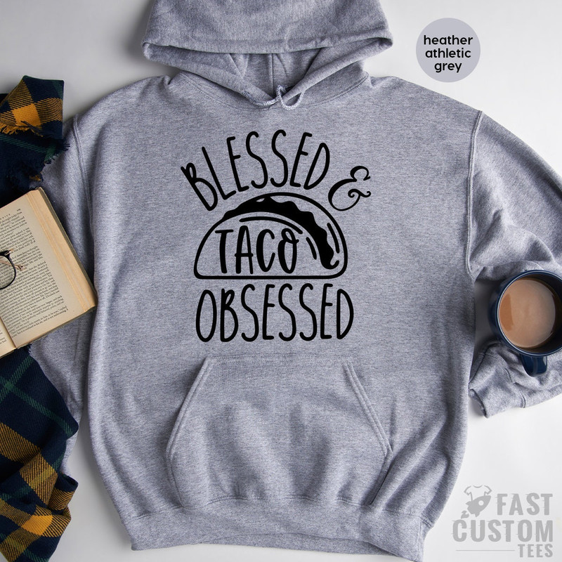 Tacos T Shirt, Tacos Lover Tshirt, Blessed Taco Obsessed, Funny Tacos Shirt, Fuunny Shirt For Women, Cinco De Mayo, Tacos Party T-Shirt - 3.jpg