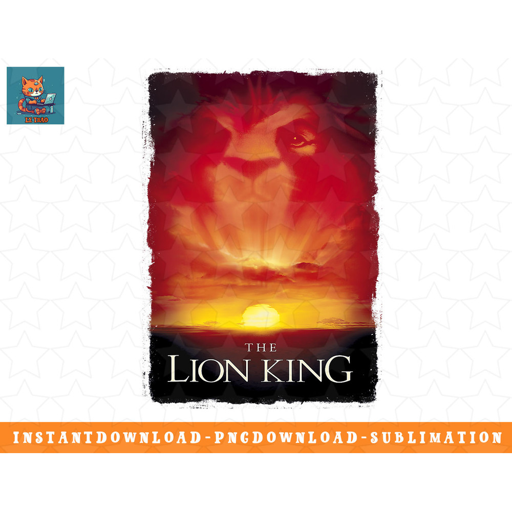 Disney The Lion King Movie Poster Mufasa Sunrise png, sublimation, digital download.jpg