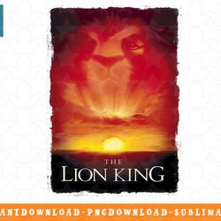 disney the lion king movie poster mufasa sunrise png, sublimation, digital download