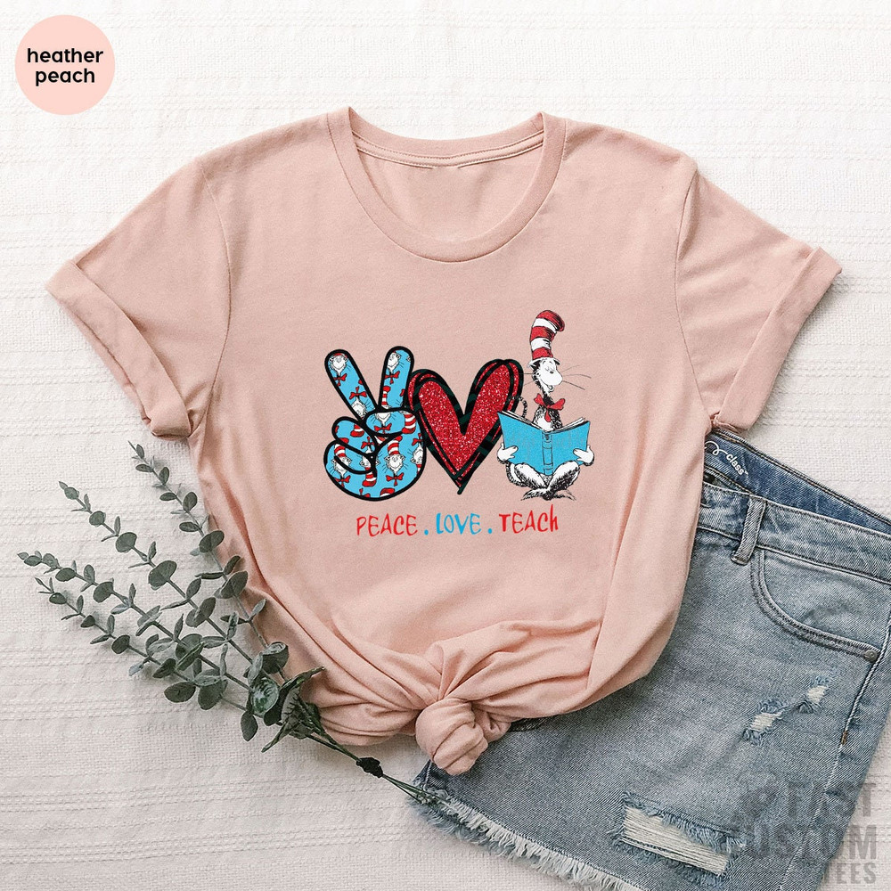 Teacher Shirts, Teacher Appreciation, Teacher Gifts, Peace Love Teach Shirt, Teaching Shirt, Back to School, Teacher TShirt, Teacher Life - 5.jpg