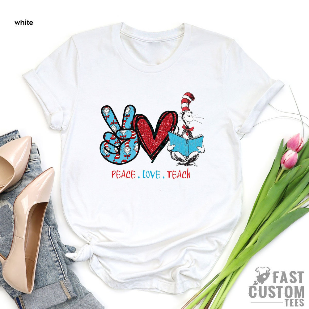 Teacher Shirts, Teacher Appreciation, Teacher Gifts, Peace Love Teach Shirt, Teaching Shirt, Back to School, Teacher TShirt, Teacher Life - 6.jpg