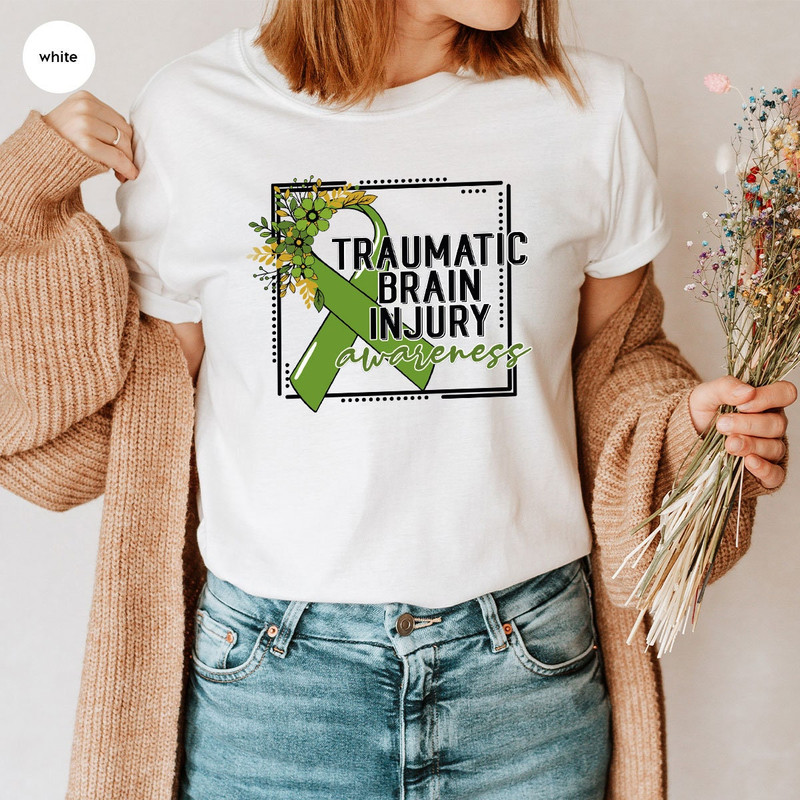 Traumatic Brain Injury Awareness TShirt, Neurosurgery Crewneck Sweatshirt, Head Trauma Shirt, Awareness Shirt, Support T-Shirt, Gift for Her - 3.jpg