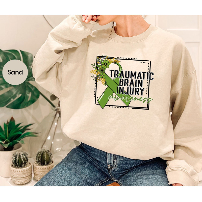 Traumatic Brain Injury Awareness TShirt, Neurosurgery Crewneck Sweatshirt, Head Trauma Shirt, Awareness Shirt, Support T-Shirt, Gift for Her - 7.jpg