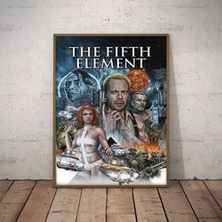 movie poster, the fifth element poster, movie decoration, movie home decor, the fifth element wall art