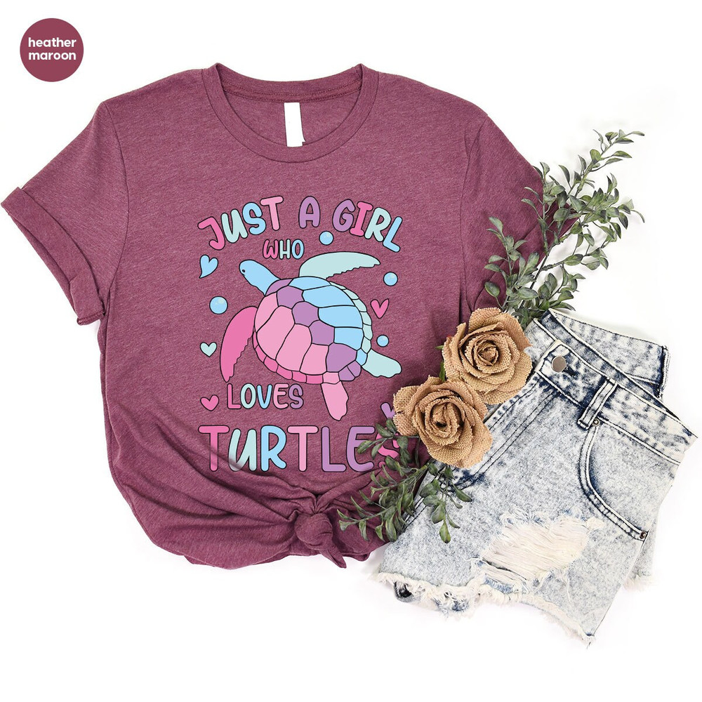 Turtle Graphic Tees, Sea Turtle Gift, Save the Turtles Shirt, Sea Animals Clothing, Cute Turtle Toddler Shirt, Ocean Women VNeck Shirt - 6.jpg