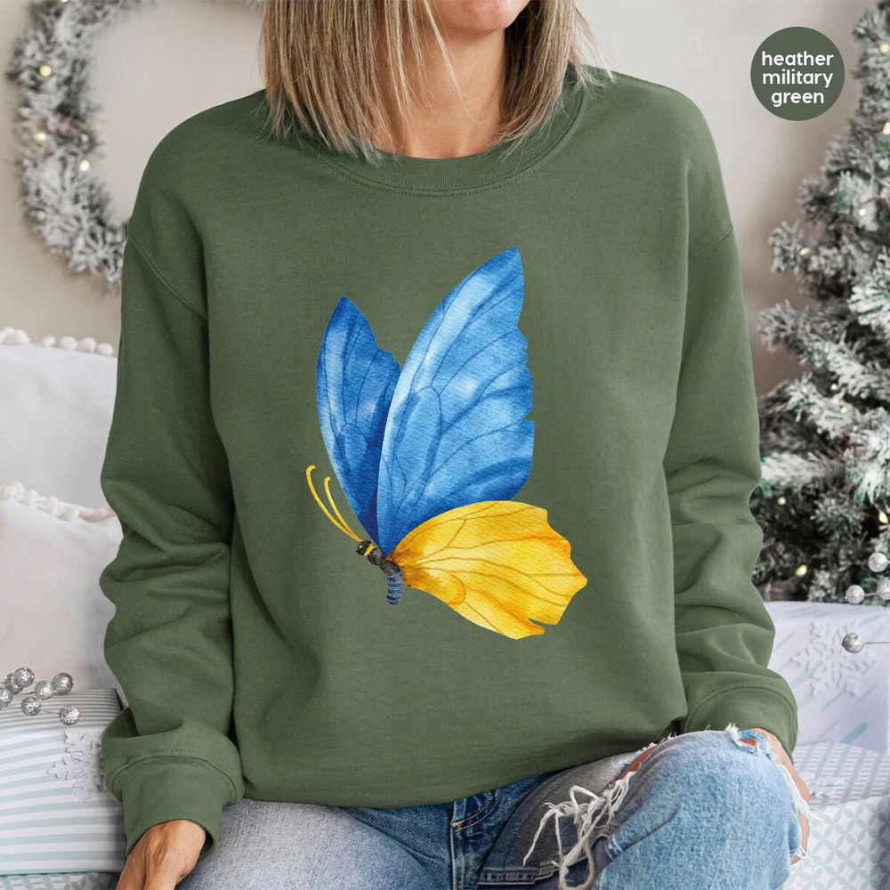 Ukraine Crewneck Sweatshirt, Support Ukraine Hoodies and Sweaters, Ukraine Flag Hooded, Ukrainian Gifts, Support Ukraine Long Sleeve TShirts - 1.jpg