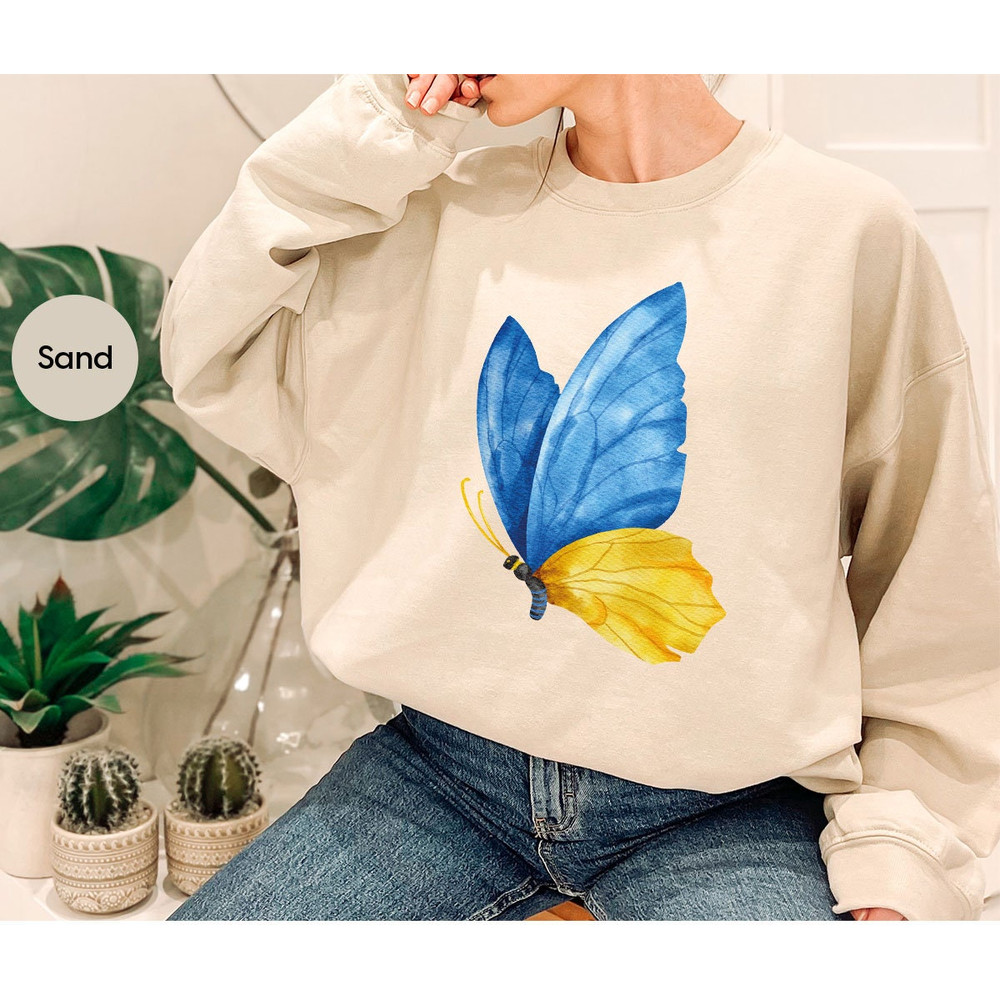 Ukraine Crewneck Sweatshirt, Support Ukraine Hoodies and Sweaters, Ukraine Flag Hooded, Ukrainian Gifts, Support Ukraine Long Sleeve TShirts - 3.jpg