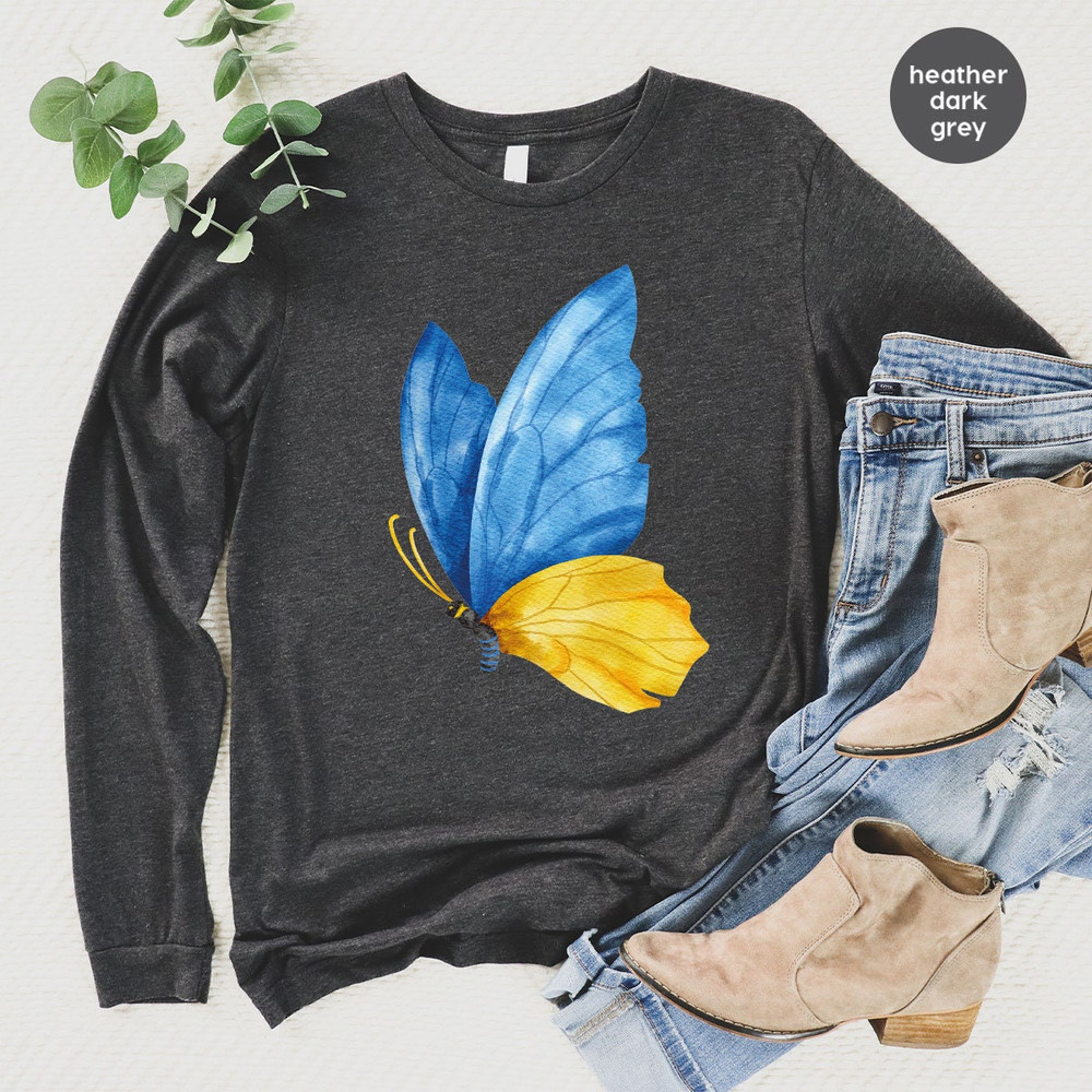 Ukraine Crewneck Sweatshirt, Support Ukraine Hoodies and Sweaters, Ukraine Flag Hooded, Ukrainian Gifts, Support Ukraine Long Sleeve TShirts - 4.jpg