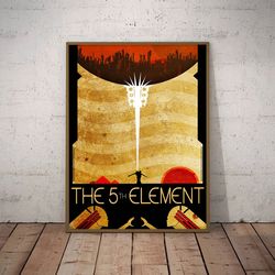 movie decoration, the fifth element wall art, movie poster, movie home decor, the fifth element poster