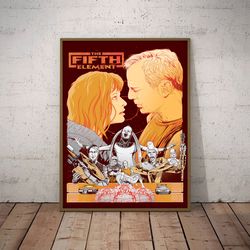 movie home decor, the fifth element wall art, movie poster, movie decoration, the fifth element poster