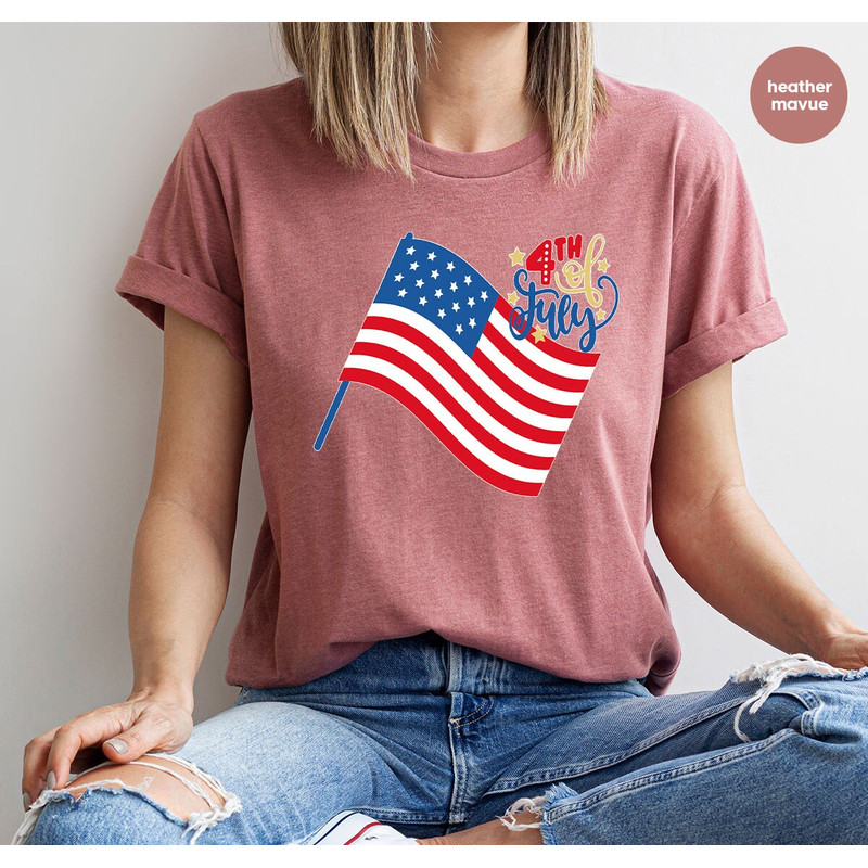 USA Flag Outfit, Patriotic Dad Gift, American Flag Vneck Shirt, Happy 4th Of July TShirt, Liberty Graphic Tees, Independence Day T-Shirt - 6.jpg