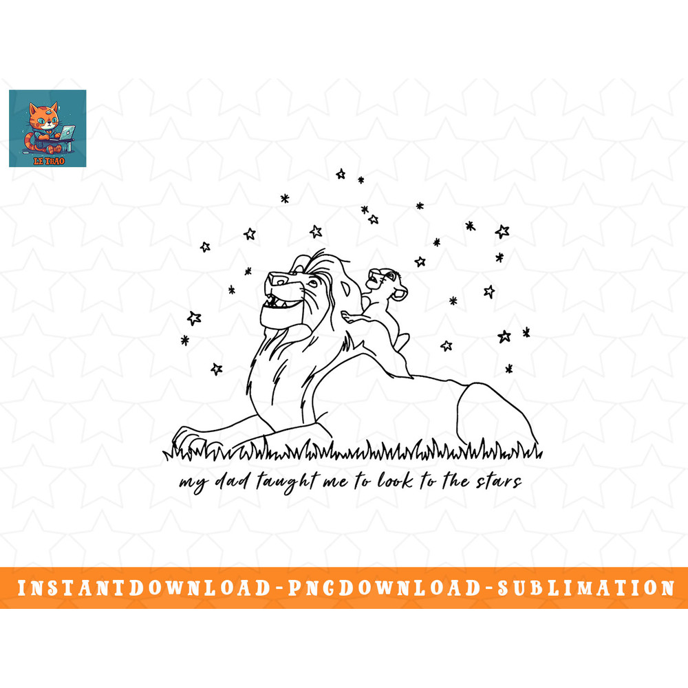 Disney The Lion King Mufasa Simba Look At The Stars png, sublimation, digital download.jpg