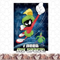 looney tunes marvin & instant martian need space poster png, sublimation, digital download