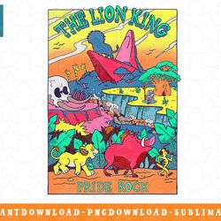 disney the lion king neon cartoon poster png, sublimation, digital download