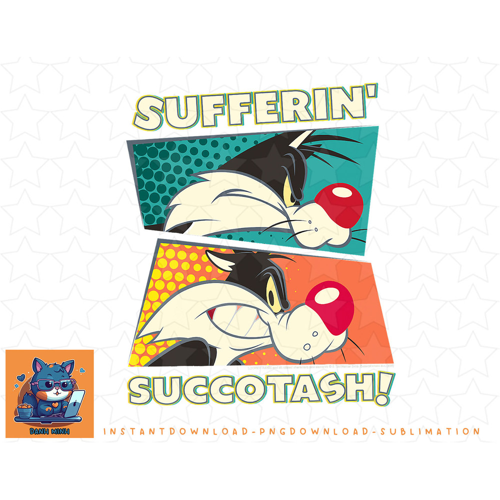 Looney Tunes Sylvester Sufferin Succotash png, sublimation, digital download.jpg