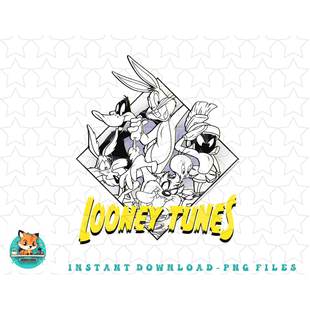 Looney Tunes Group Shot Outline png, sublimation, digital download.jpg