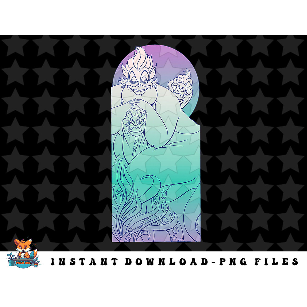 Disney The Little Mermaid Ursula and Eels Ombre png, sublimation, digital download png, sublimation, digital download.jpg