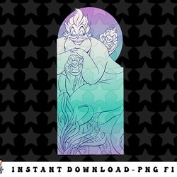 disney the little mermaid ursula and eels ombre png, sublimation, digital download png, sublimation, digital download