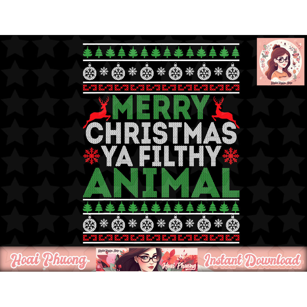 Merry Xmas ya-filthy animal funny christmas pajama png, instant download.jpg