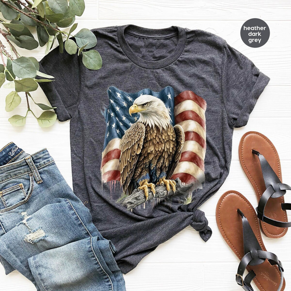 Veteran Shirt, Memorial Day Tshirt, Independence Day Outfit, Gift for Him, Grandpa Shirt, Dad Gift, 4th of July Shirt, Eagle Graphic Tees - 1.jpg