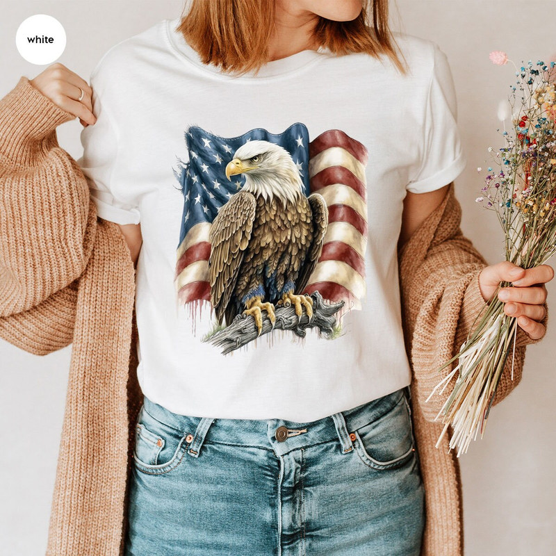 Veteran Shirt, Memorial Day Tshirt, Independence Day Outfit, Gift for Him, Grandpa Shirt, Dad Gift, 4th of July Shirt, Eagle Graphic Tees - 3.jpg