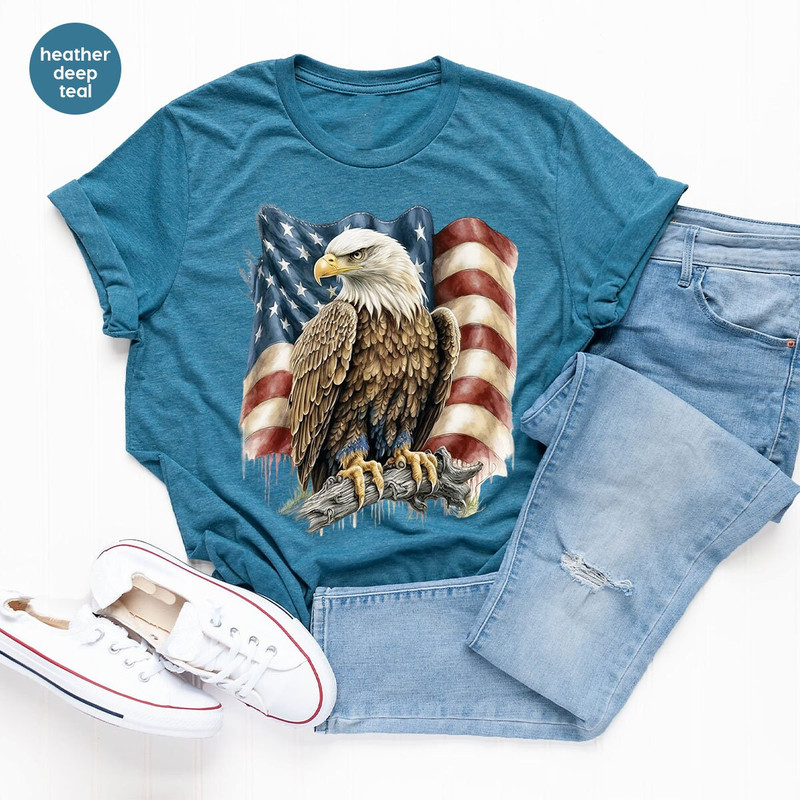 Veteran Shirt, Memorial Day Tshirt, Independence Day Outfit, Gift for Him, Grandpa Shirt, Dad Gift, 4th of July Shirt, Eagle Graphic Tees - 4.jpg