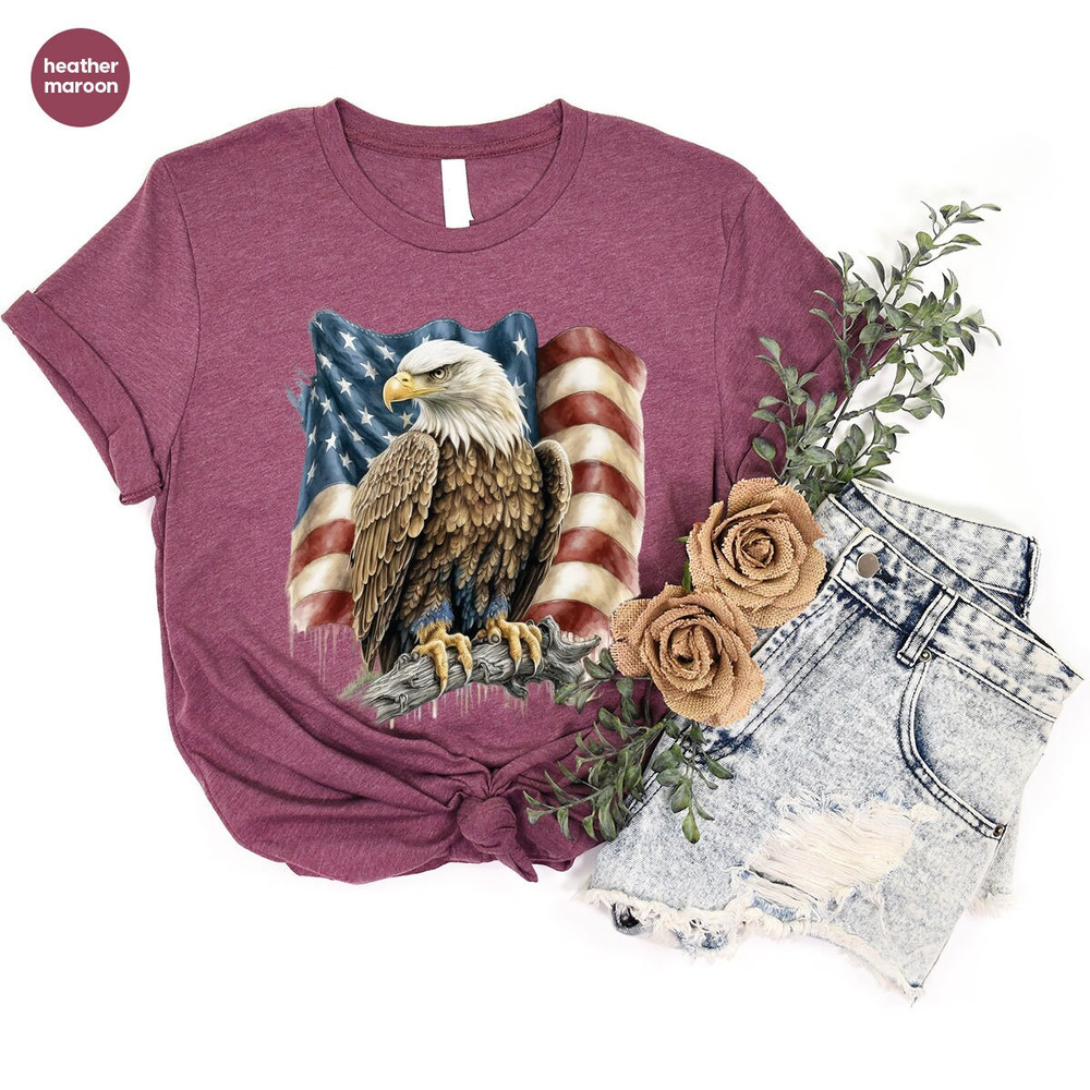 Veteran Shirt, Memorial Day Tshirt, Independence Day Outfit, Gift for Him, Grandpa Shirt, Dad Gift, 4th of July Shirt, Eagle Graphic Tees - 6.jpg
