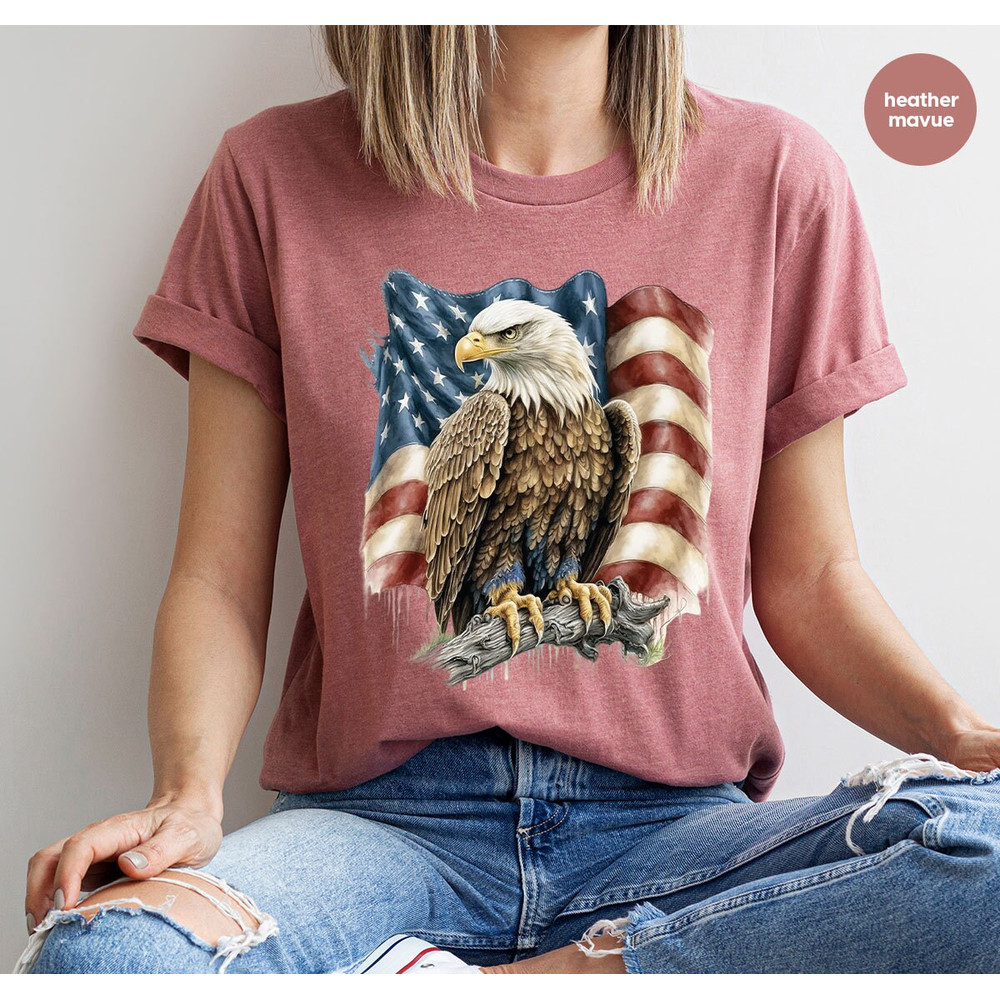 Veteran Shirt, Memorial Day Tshirt, Independence Day Outfit, Gift for Him, Grandpa Shirt, Dad Gift, 4th of July Shirt, Eagle Graphic Tees - 7.jpg