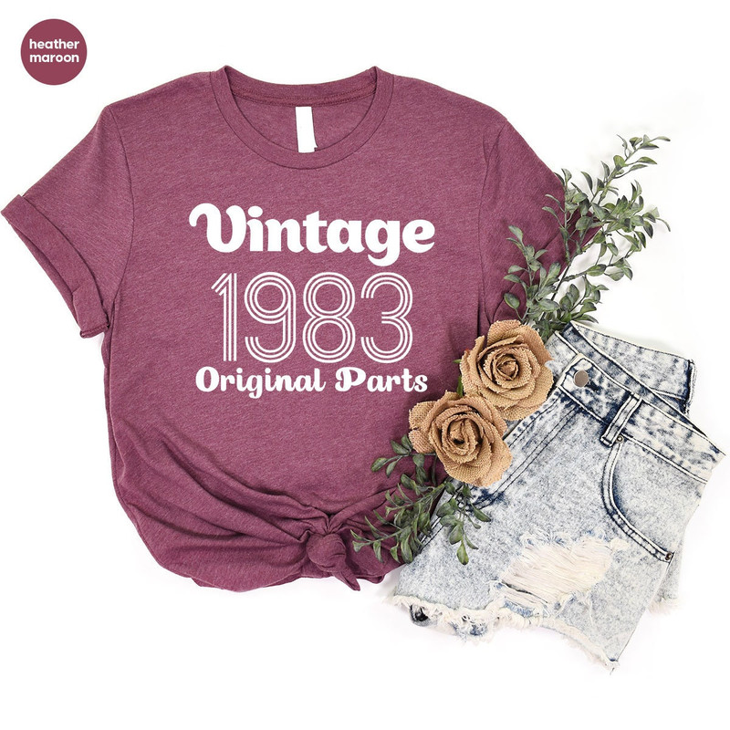 Vintage 1983 Shirt, Birthday Gifts, Birthday Shirt, 40th Birthday Graphic Tees, 1983 Birthday Shirt, Retro Shirt, Custom Birthday Shirt - 3.jpg
