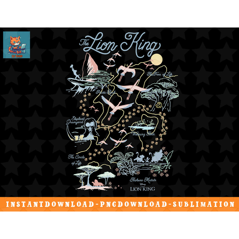 Disney The Lion King Pride Lands Map png, sublimation, digital download.jpg