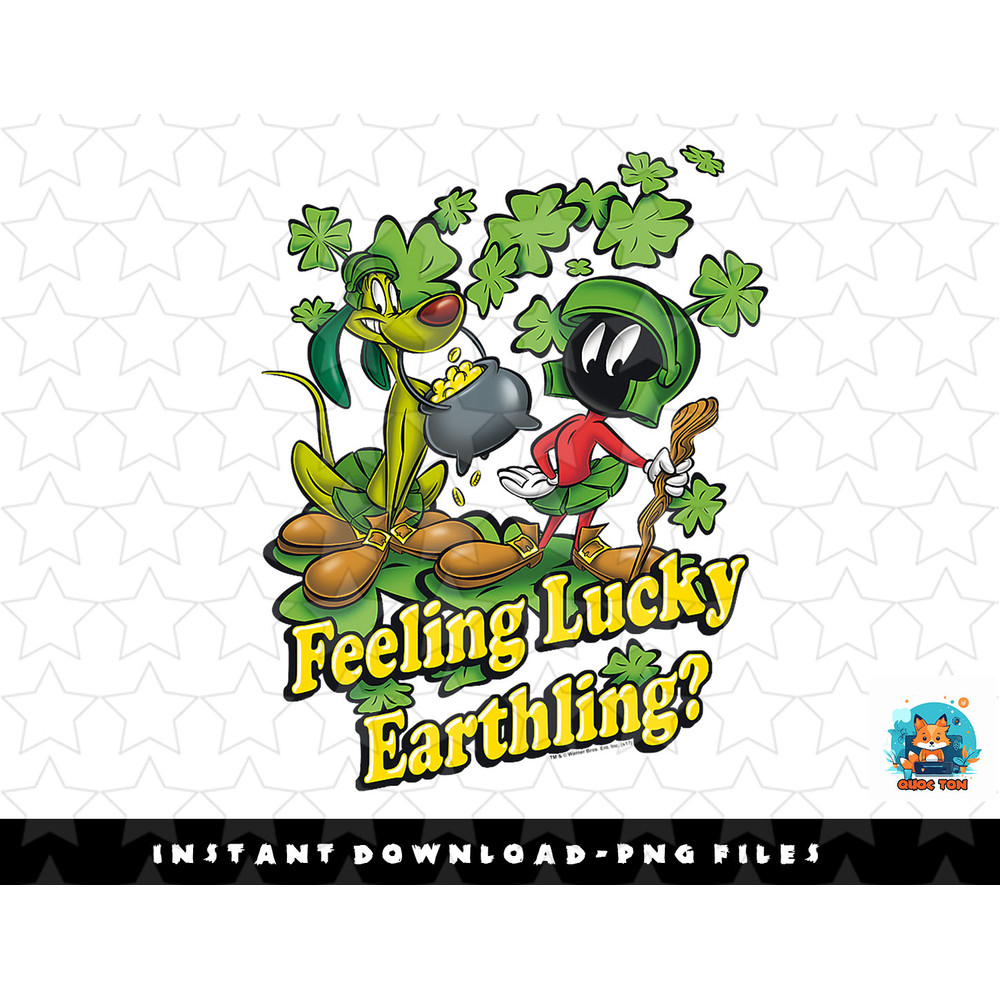 Looney Tunes Marvin The Martian Feeling Lucky png, sublimation, digital download.jpg
