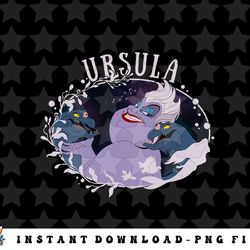 disney the little mermaid ursula ariel silhouette portrait png, sublimation, digital download