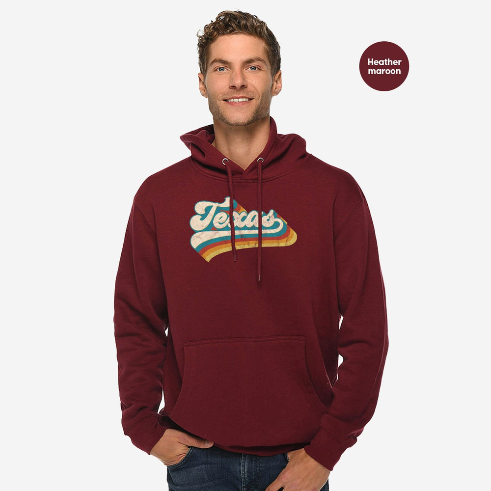 Vintage Texas Long Sleeve, Texas Fan Hoodie, Vintage Sweatshirt, Texas Pride, College Student Gifts, State Shirts, Texas Shirt, Texas Cities - 5.jpg