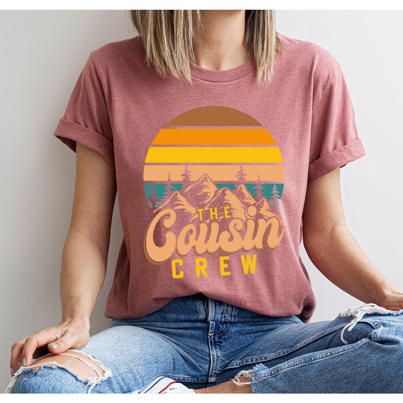 Vintage The Cousin Crew TShirt, Camping Adventure T-Shirts for Cousin, Camp Gifts for Cousins, Retro Mountain Graphic Cousin Squad Tees - 3.jpg
