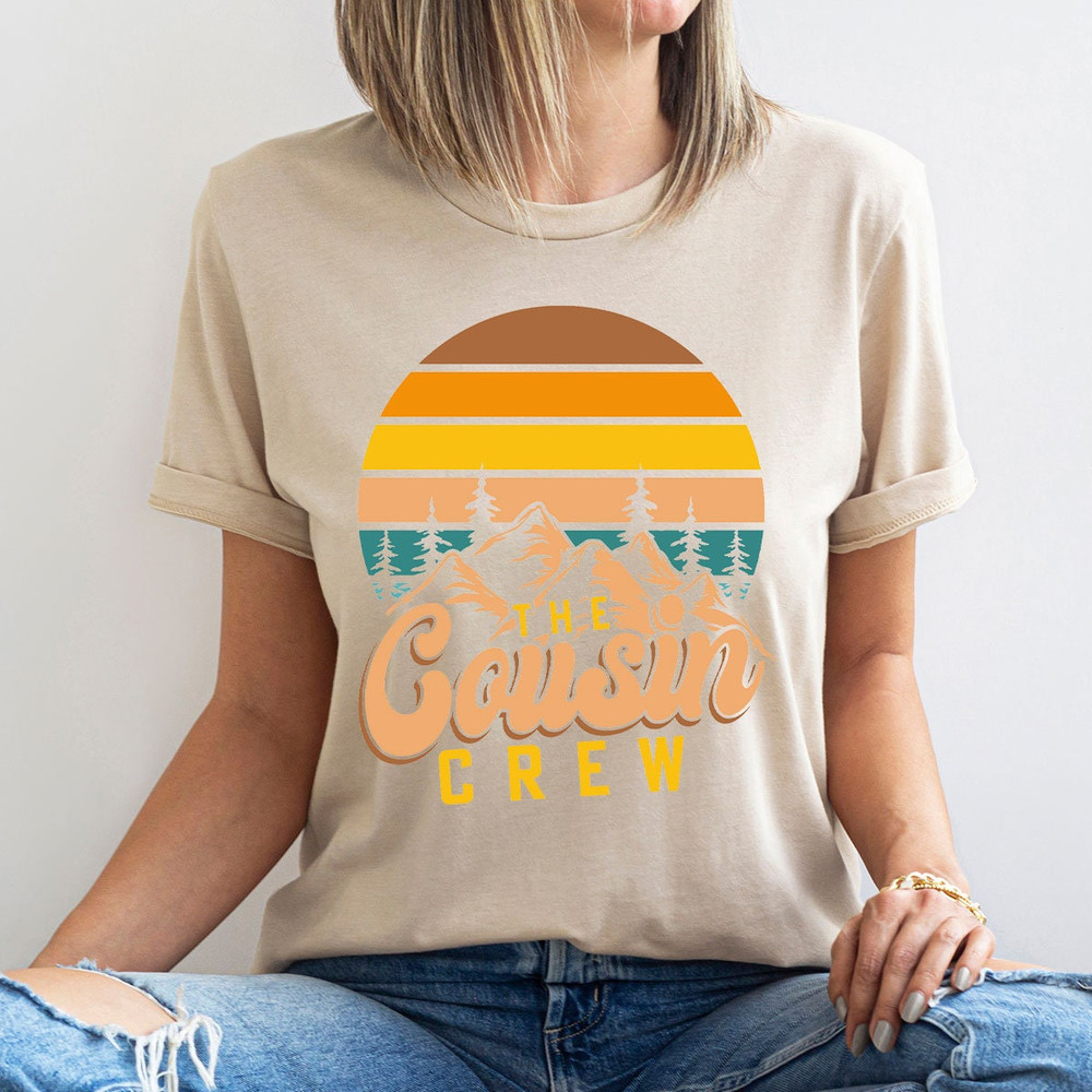 Vintage The Cousin Crew TShirt, Camping Adventure T-Shirts for Cousin, Camp Gifts for Cousins, Retro Mountain Graphic Cousin Squad Tees - 5.jpg