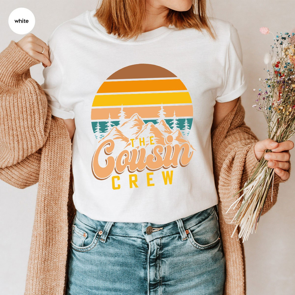 Vintage The Cousin Crew TShirt, Camping Adventure T-Shirts for Cousin, Camp Gifts for Cousins, Retro Mountain Graphic Cousin Squad Tees - 7.jpg