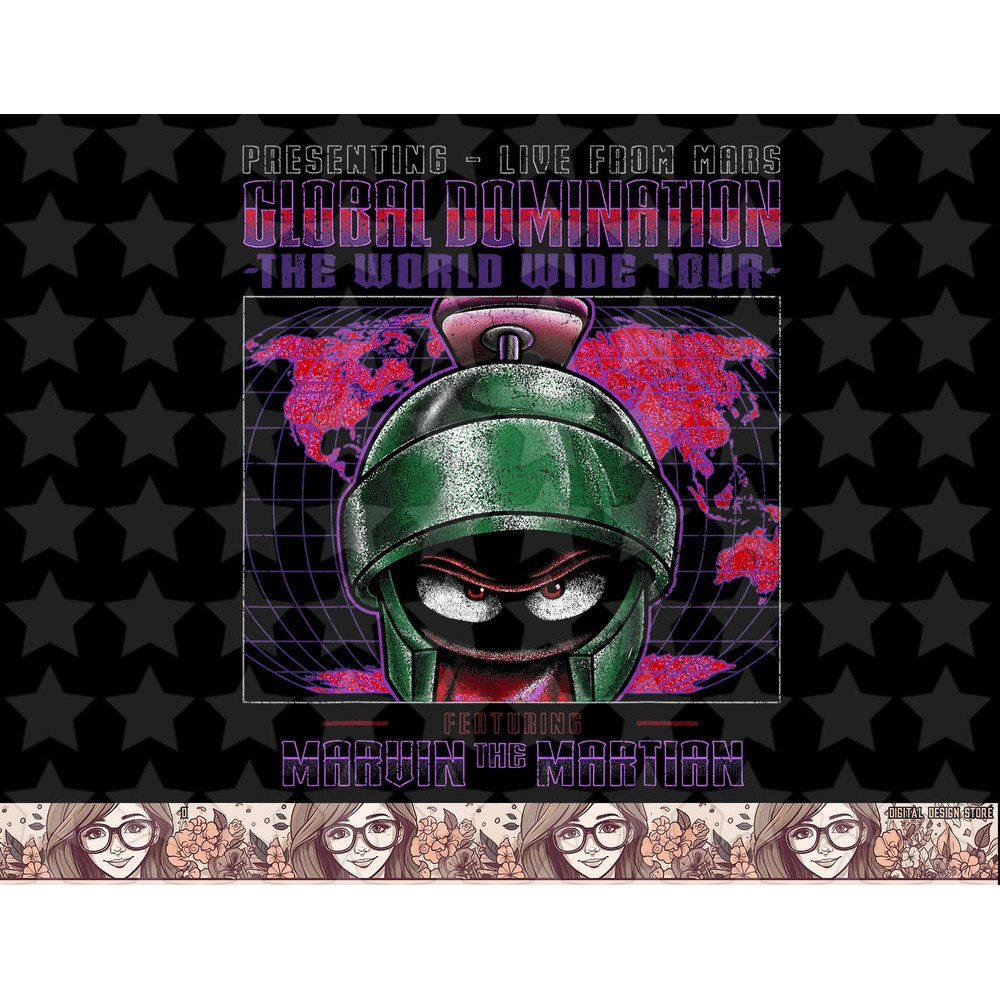 Looney Tunes Marvin Martian Global Domination Poster png, sublimation, digital download .jpg