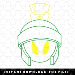 looney tunes marvin the martian line art big face png, sublimation, digital download