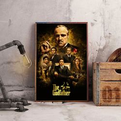 movie poster, the godfather poster, movie decoration, movie home decor, the godfather wall art