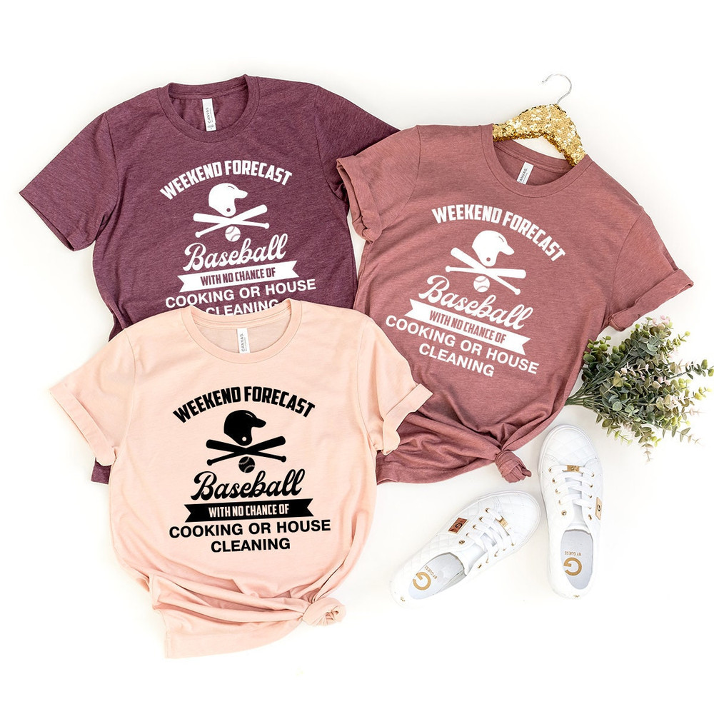 Weekend Forecast Baseball Shirt, Baseball T-Shirt, Baseball Shirt, Softball Shirt, Baseball Fan Tee, Baseball Mama Shirt, Baseball Gift - 1.jpg