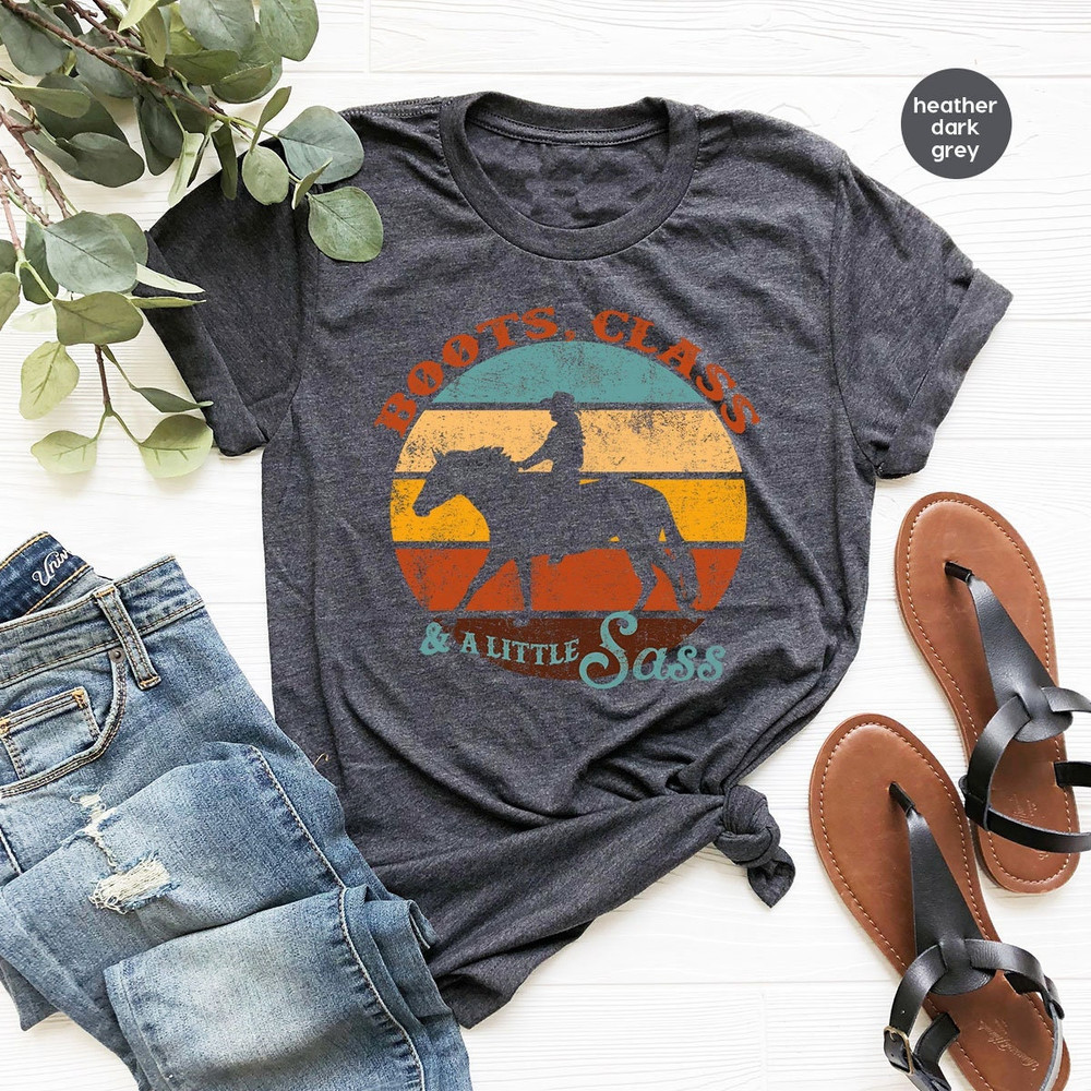 Western T-Shirt, Retro Shirt, Country Shirt, Rodeo Graphic Tees, Southern T Shirt, Cow girl Shirts, Vintage Horse Shirt, Cowboy Girl Shirt - 1.jpg