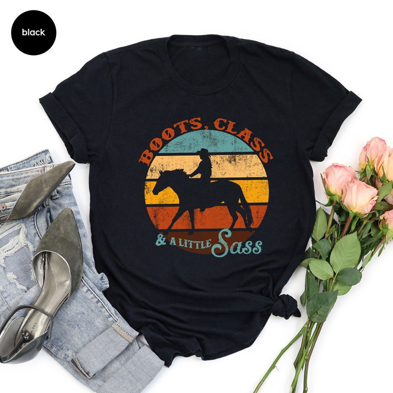 Western T-Shirt, Retro Shirt, Country Shirt, Rodeo Graphic Tees, Southern T Shirt, Cow girl Shirts, Vintage Horse Shirt, Cowboy Girl Shirt - 2.jpg