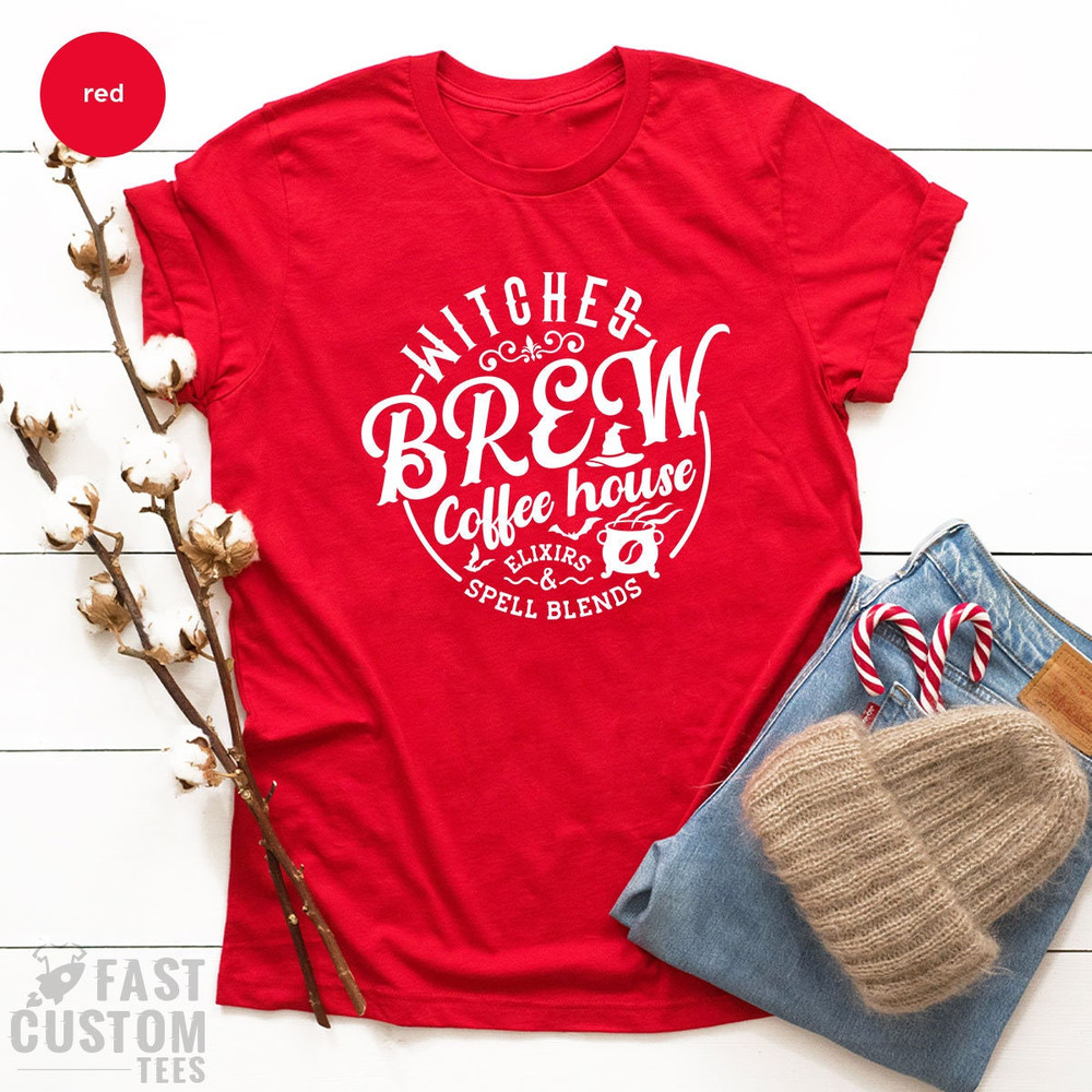 Witches Brew Coffee House Shirt, Halloween Shirt, Witch Shirt, Halloween Gifts, Coffee Lover Shirt, Women Halloween Shirt, Girls Halloween - 8.jpg