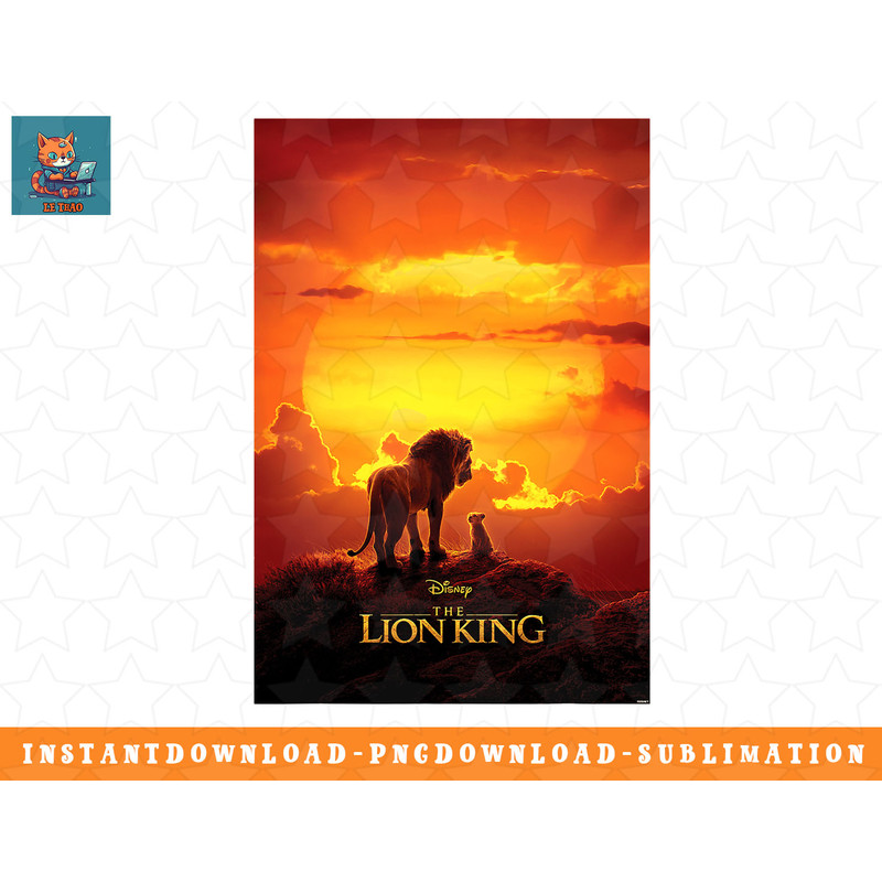 Disney The Lion King Pride Rock Live Action Movie Poster C2 png, sublimation, digital download.jpg