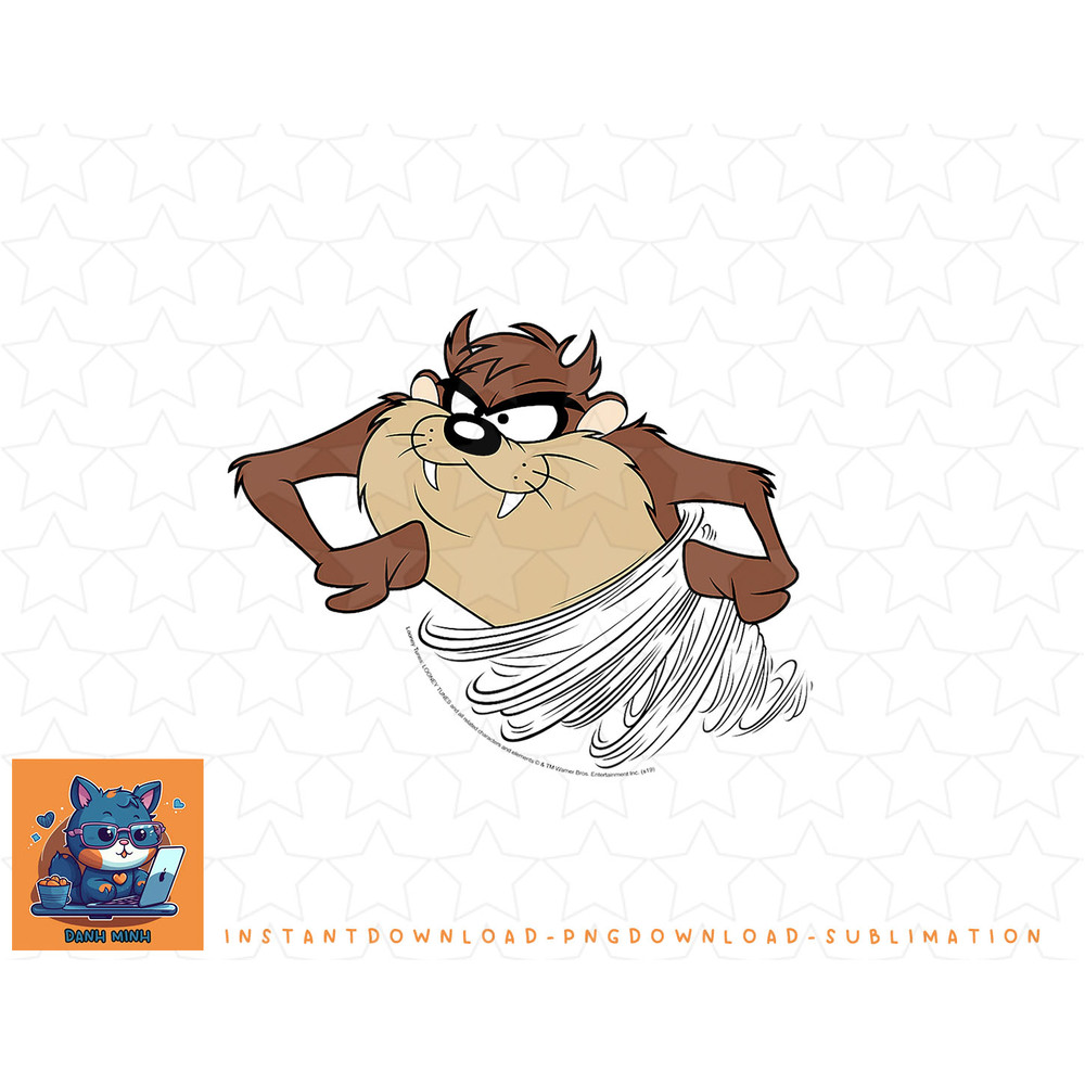 Looney Tunes Tasmanian Devil Tornado Retro Poster png, sublimation, digital download.jpg