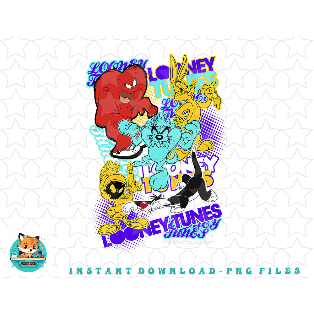 Looney Tunes Group Shot Pop Art Collage png, sublimation, digital download.jpg