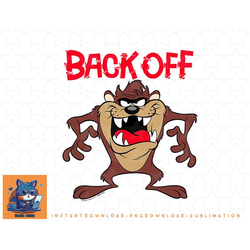 Looney Tunes Taz Back Off png, sublimation, digital download.jpg