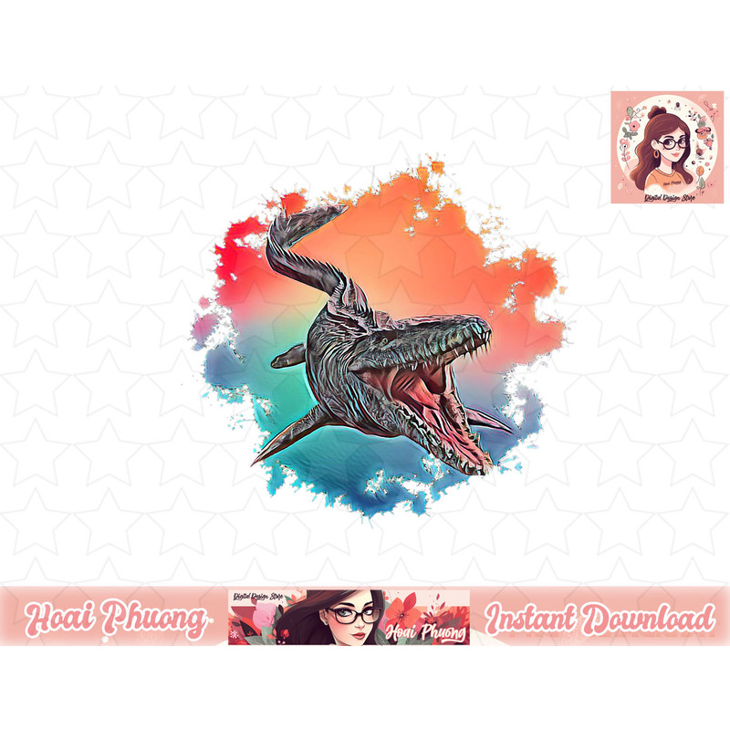 Mosasaurus Dinosaur Motif prehistoric Predator Design Dino png, instant download.jpg