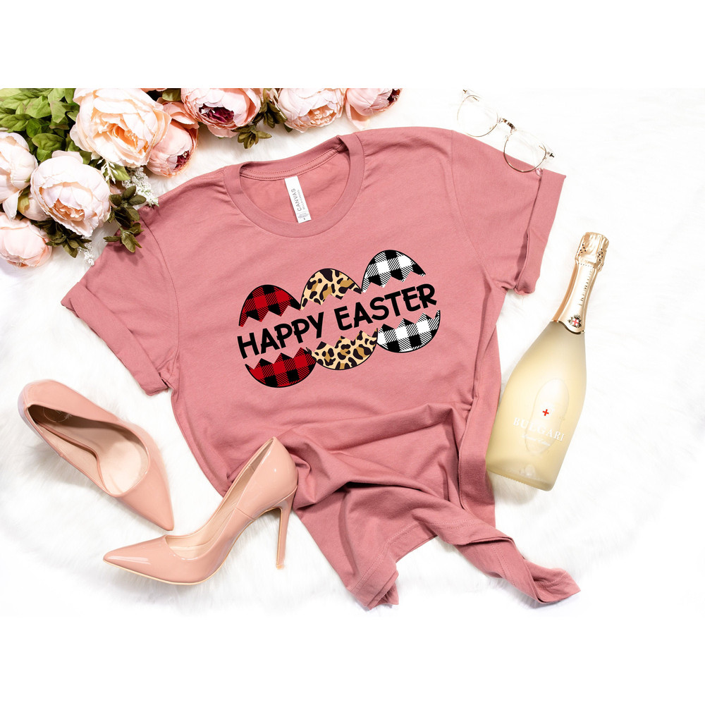 Happy Easter Day Shirt,Buffalo Plaid Cheetah Easter Egg Shirt,Easter Shirt For Woman,Easter Shirt,Easter Family Shirt,Easter Matching Shirt - 1.jpg